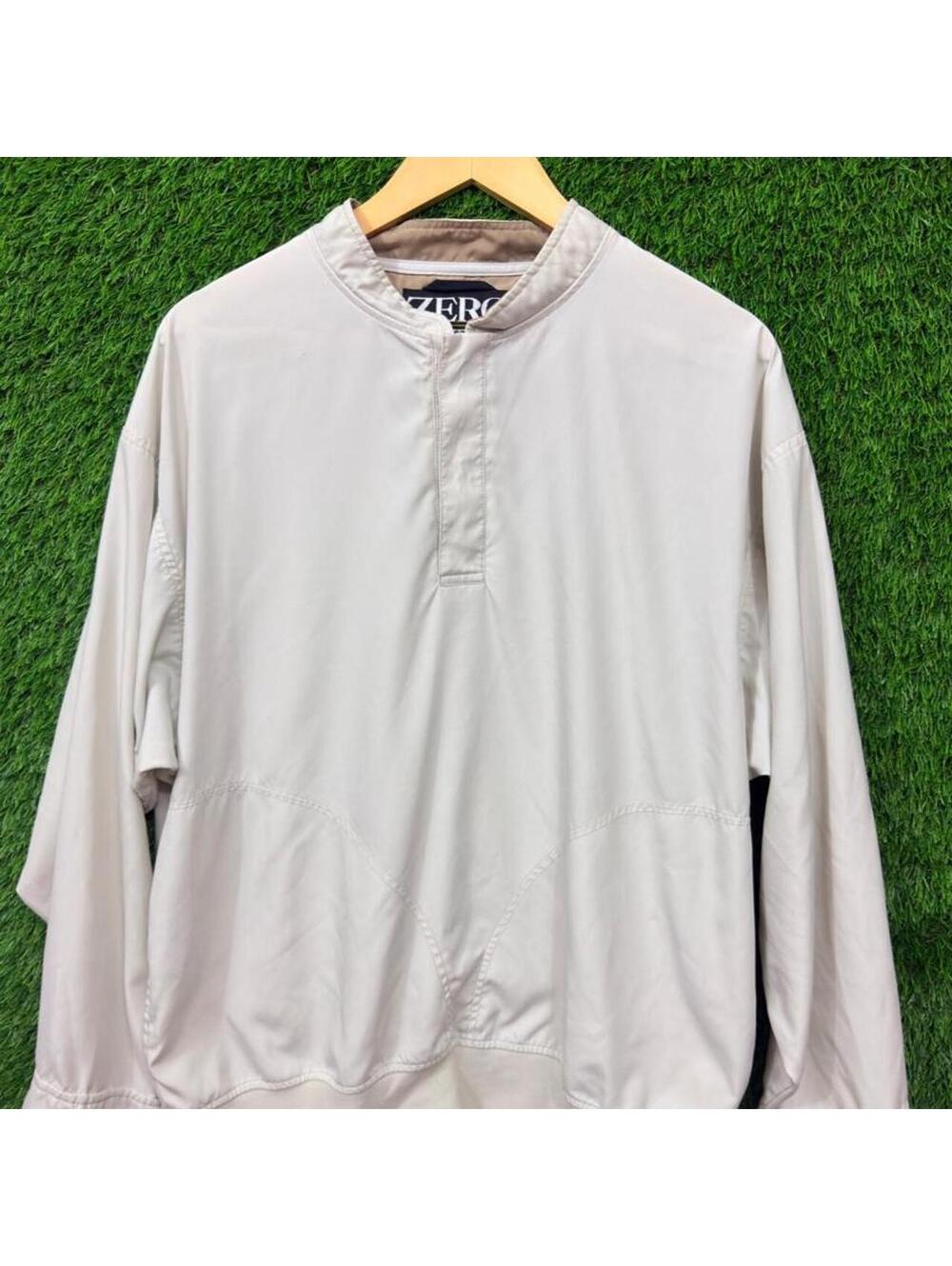 Vintage Zero Restriction Golf Pullover Windbreaker Cream Size L